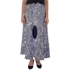 Black Hole Blue Space Galaxy Star Light Flared Maxi Skirt by Mariart