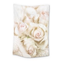 Pastel Roses Antique Vintage Small Tapestry by Nexatart