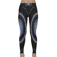 Colorful Hypnotic Circular Rings Space Classic Yoga Leggings by Mariart