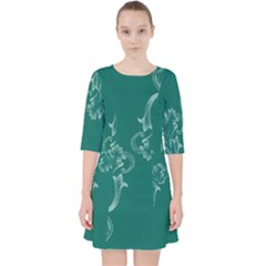 Leaf Green Blue Sexy Pocket Dress by Mariart