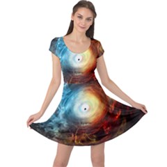 Supermassive Black Hole Galaxy Is Hidden Behind Worldwide Network Cap Sleeve Dress by Mariart