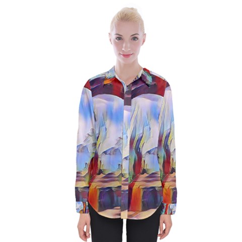 Abstract Tunnel Womens Long Sleeve Shirt by NouveauDesign
