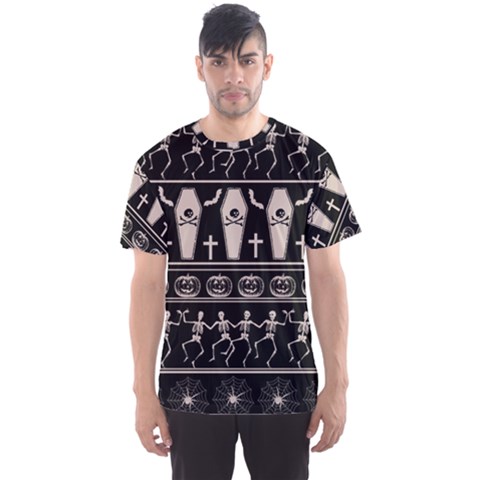 Halloween Pattern Men s Sports Mesh Tee by ValentinaDesign