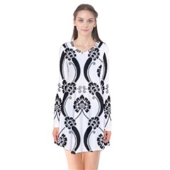 Flower Floral Black Sexy Star Black Flare Dress by Mariart