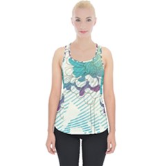 Flower Rose Purple Sunflower Lotus Piece Up Tank Top by Mariart