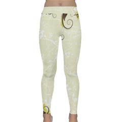 Flower Star Floral Green Camuflage Leaf Frame Classic Yoga Leggings by Mariart