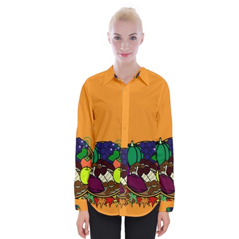 Healthy Vegetables Food Womens Long Sleeve Shirt by Mariart