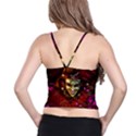 Wonderful Venetian Mask With Floral Elements Spaghetti Strap Bra Top View2