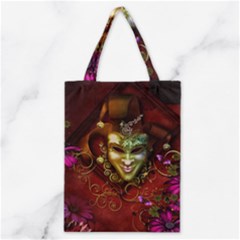 Wonderful Venetian Mask With Floral Elements Classic Tote Bag by FantasyWorld7