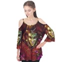 Wonderful Venetian Mask With Floral Elements Flutter Tees View1