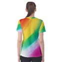 Red Yellow White Pink Green Blue Rainbow Color Mix Women s Cotton Tee View2