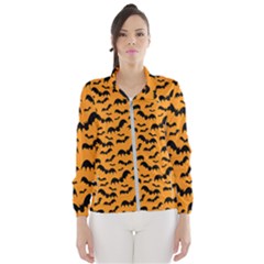 Pattern Halloween Bats  Icreate Wind Breaker (women) by iCreate