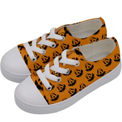 Halloween Jackolantern Pumpkins Icreate Kids  Low Top Canvas Sneakers by iCreate