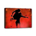 Dancing Couple On Red Background With Flowers And Hearts Mini Canvas 7  x 5  View1