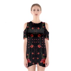 Roses From The Fantasy Garden Shoulder Cutout One Piece by pepitasart