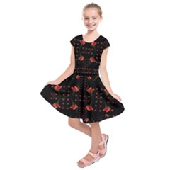 Roses From The Fantasy Garden Kids  Short Sleeve Dress by pepitasart