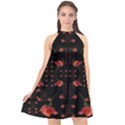 Roses From The Fantasy Garden Halter Neckline Chiffon Dress  View1