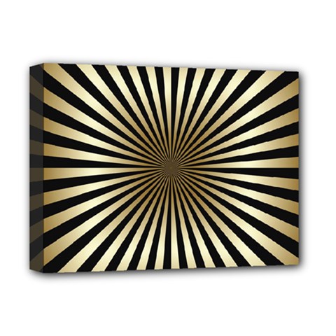 Art Deco Goldblack Deluxe Canvas 16  X 12   by NouveauDesign