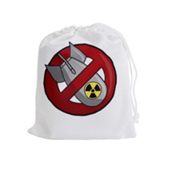 No Nuclear Weapons Drawstring Pouches (extra Large) by Valentinaart
