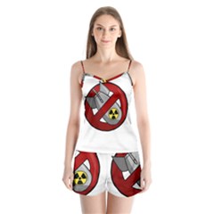 No Nuclear Weapons Satin Pajamas Set by Valentinaart