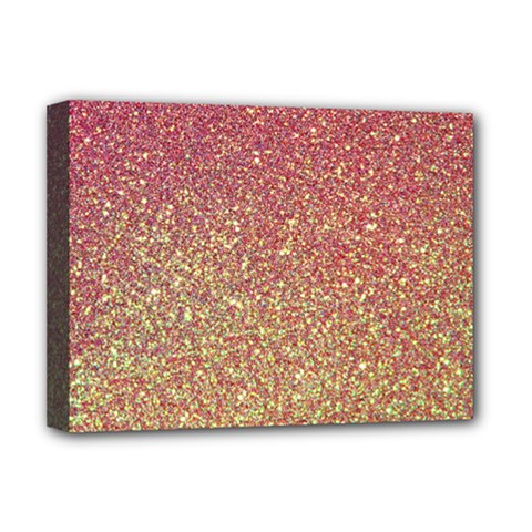 Rose Gold Sparkly Glitter Texture Pattern Deluxe Canvas 16  X 12   by paulaoliveiradesign