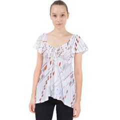 Musical Scales Note Lace Front Dolly Top by Mariart