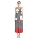 Cross Abstract Shape Line Button Up Chiffon Maxi Dress View1