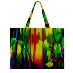 Abstract Vibrant Colour Botany Zipper Mini Tote Bag by Celenk