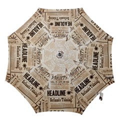 Vintage Newspapers Headline Typography Hook Handle Umbrellas (medium) by yoursparklingshop