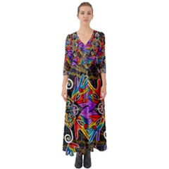 Heritage - Button Up Boho Maxi Dress by tealswan