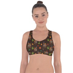 Thanksgiving Turkey  Cross String Back Sports Bra by Valentinaart