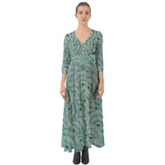 Design Art Wesley Fontes Button Up Boho Maxi Dress by wesleystores