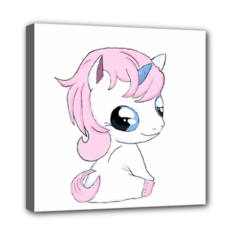 Baby Unicorn Mini Canvas 8  X 8  by Valentinaart