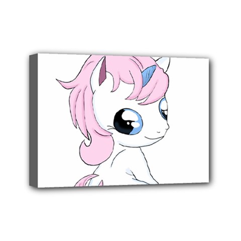 Baby Unicorn Mini Canvas 7  X 5  by Valentinaart