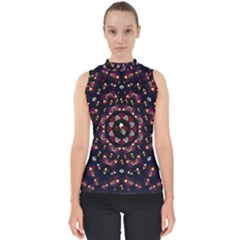 Floral Skulls In The Darkest Environment Shell Top by pepitasart