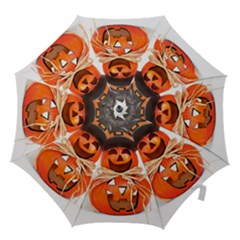 Funny Halloween Pumpkins Hook Handle Umbrellas (medium) by gothicandhalloweenstore