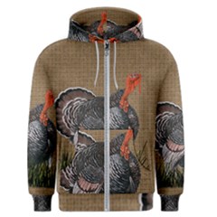 Thanksgiving Turkey Men s Zipper Hoodie by Valentinaart