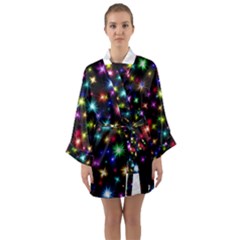 Fireworks Rocket New Year S Day Long Sleeve Kimono Robe by Celenk