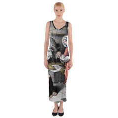 The Birth Of Christ Fitted Maxi Dress by Valentinaart