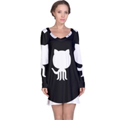 Logo Icon Github Long Sleeve Nightdress by Celenk