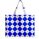 Blue White Diamonds Seamless Zipper Mini Tote Bag View2