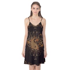 The Sign Ying And Yang With Floral Elements Camis Nightgown by FantasyWorld7