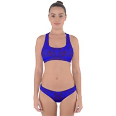 Pattern Cross Back Hipster Bikini Set by gasi