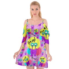 Crazy Cutout Spaghetti Strap Chiffon Dress by gasi