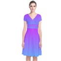 Pattern Short Sleeve Front Wrap Dress View1