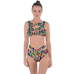Pattern Bandaged Up Bikini Set  by gasi