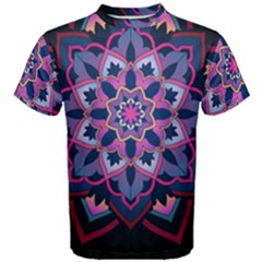Mandala Circular Pattern Men s Cotton Tee by Celenk