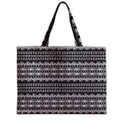 Zentangle Lines Pattern Zipper Mini Tote Bag by Celenk