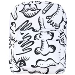 Anatomy Icons Shapes Ear Lips Full Print Backpack by Celenk