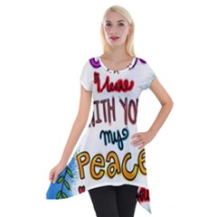 Christian Christianity Religion Short Sleeve Side Drop Tunic by Celenk